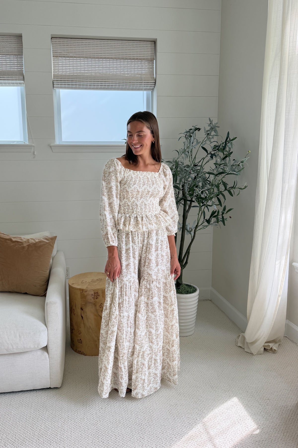 SS Women's Top Women's Pippa Top (mocha mist floral)