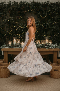 SS Women's Dress Women's Wendy Dress (floral blue chiffon)