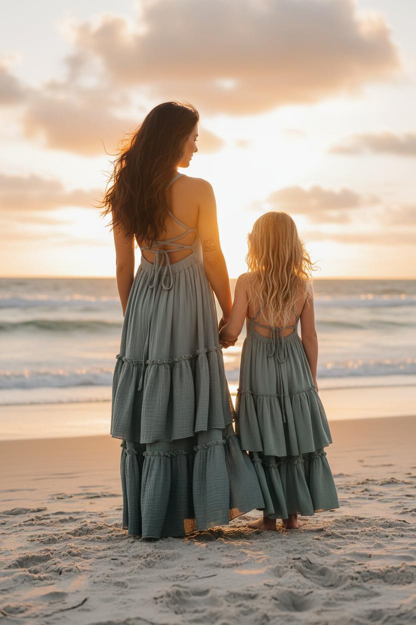 SS Women's Dress Women's Wendy Dress (soft teal muslin)