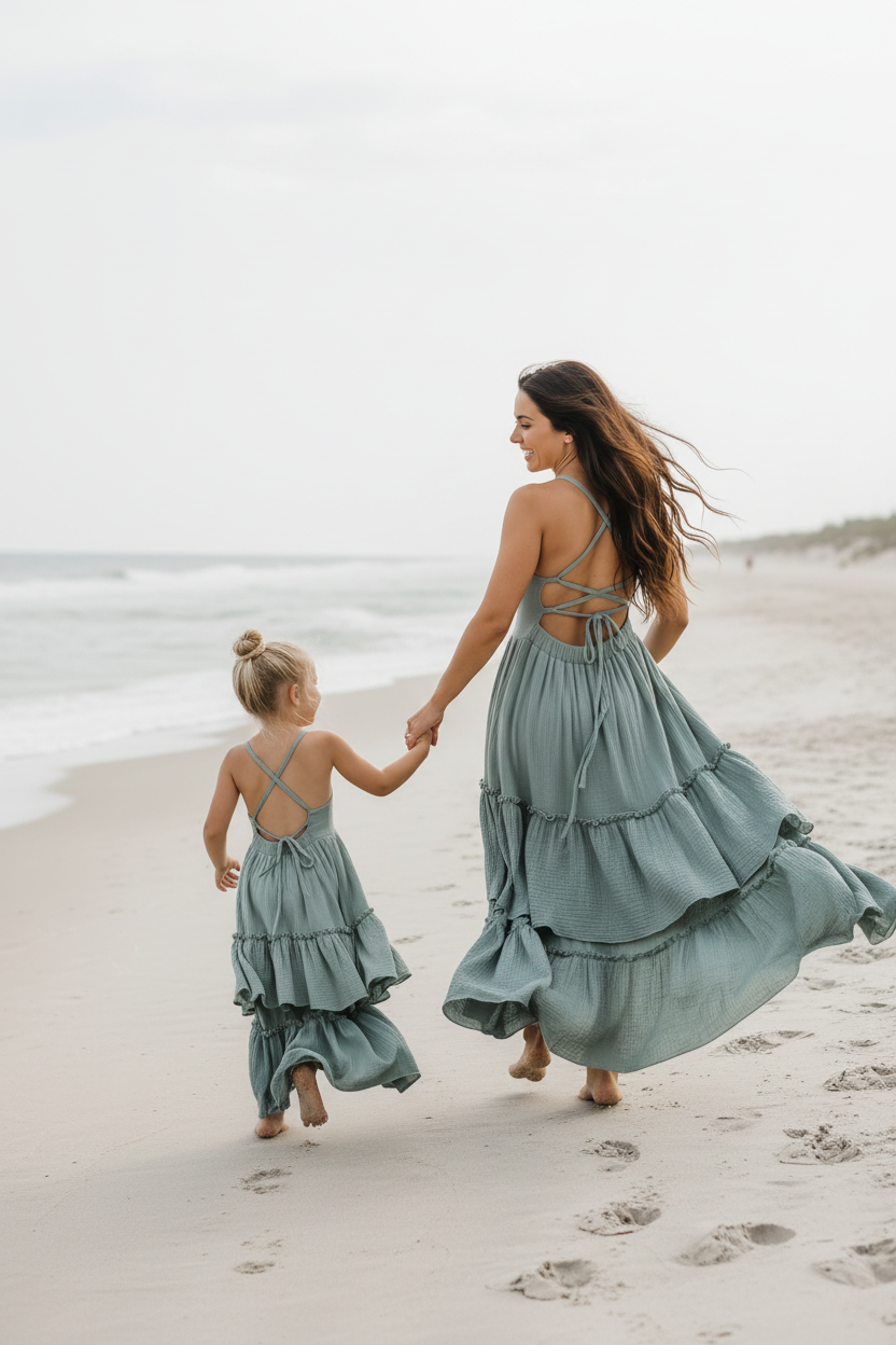 SS Women's Dress Women's Wendy Dress (soft teal muslin)
