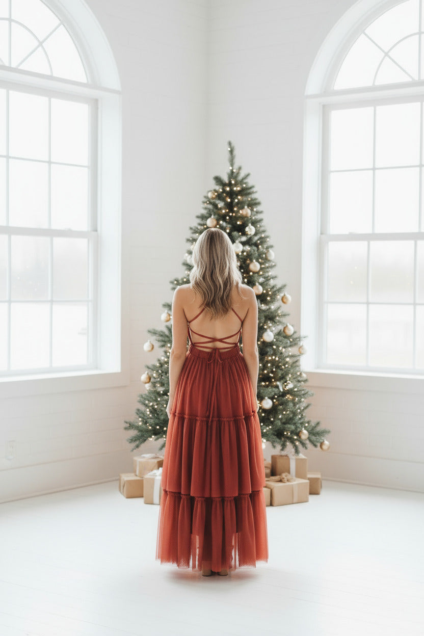 SS Women's Dress Women's Wendy Dress (venetian red tulle)
