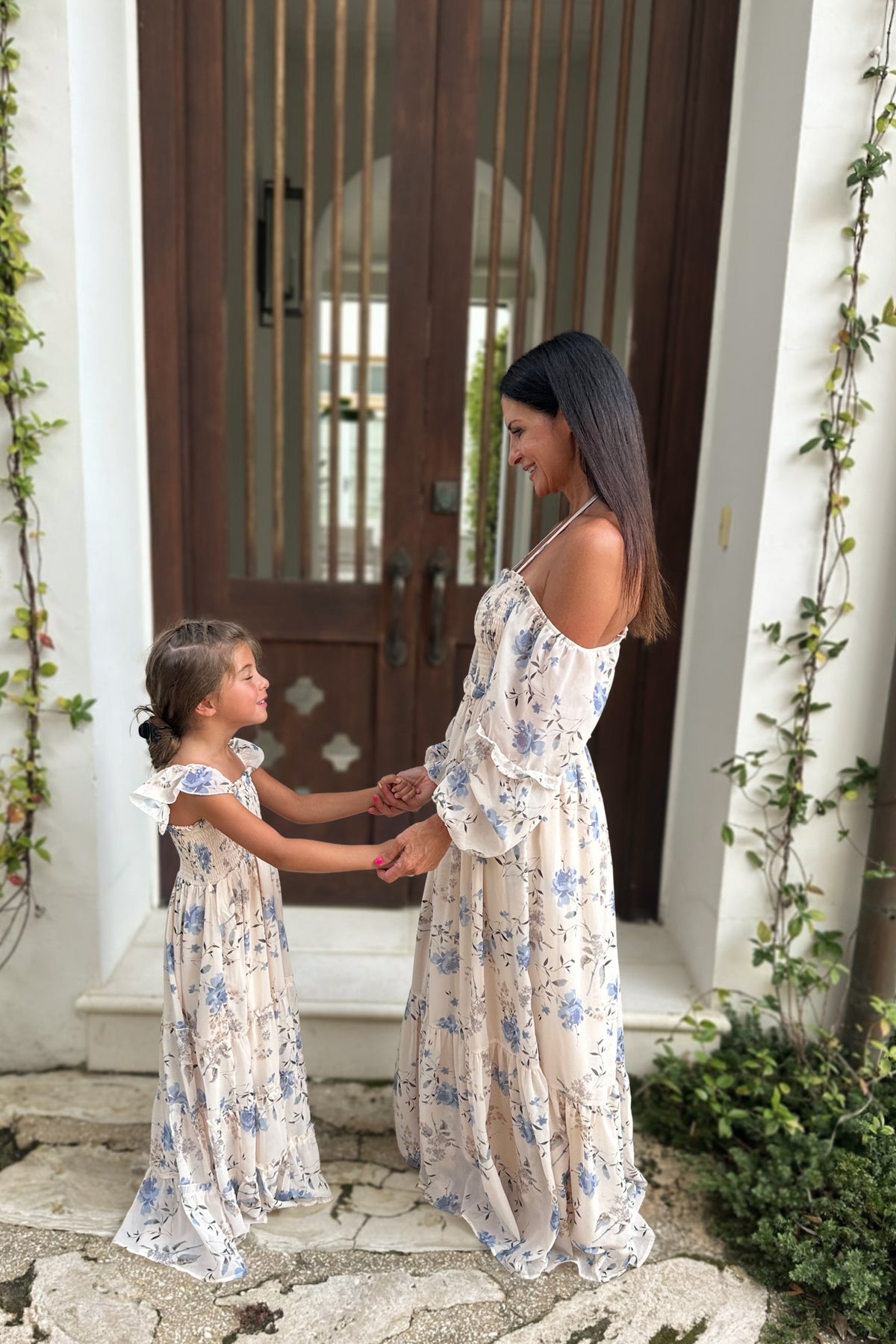 INDIE BLUE Women Women's Pippa Maxi (floral blue chiffon)