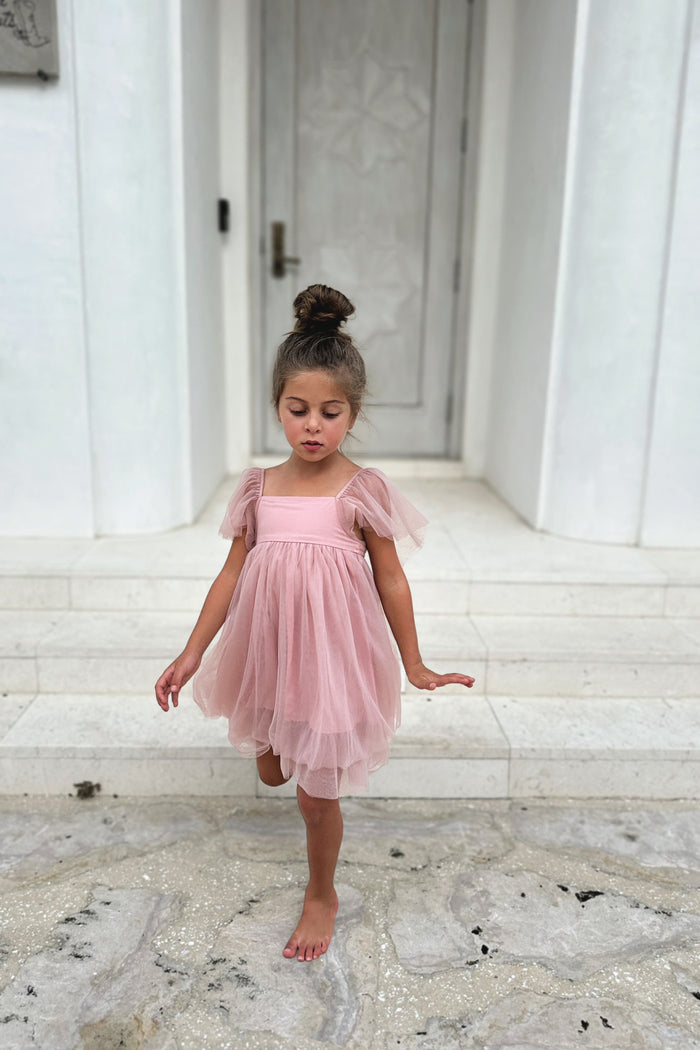 SS Girl's Dress Fawn Dress (soft pink tulle)