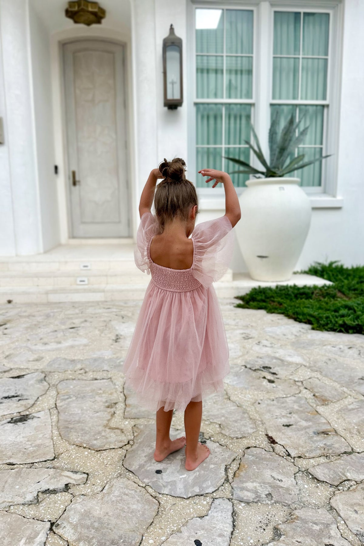 pink tulle dress girl Girls Christmas Dress Ellie Flower Girl Dress