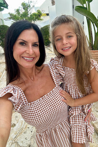 Pia Dress (brown gingham)