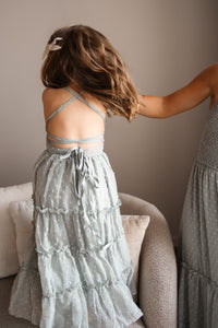 Vera Flow Dress (sage swiss dot)