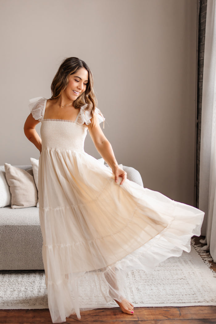 Women's Marabella Dress (antique ivory tulle)