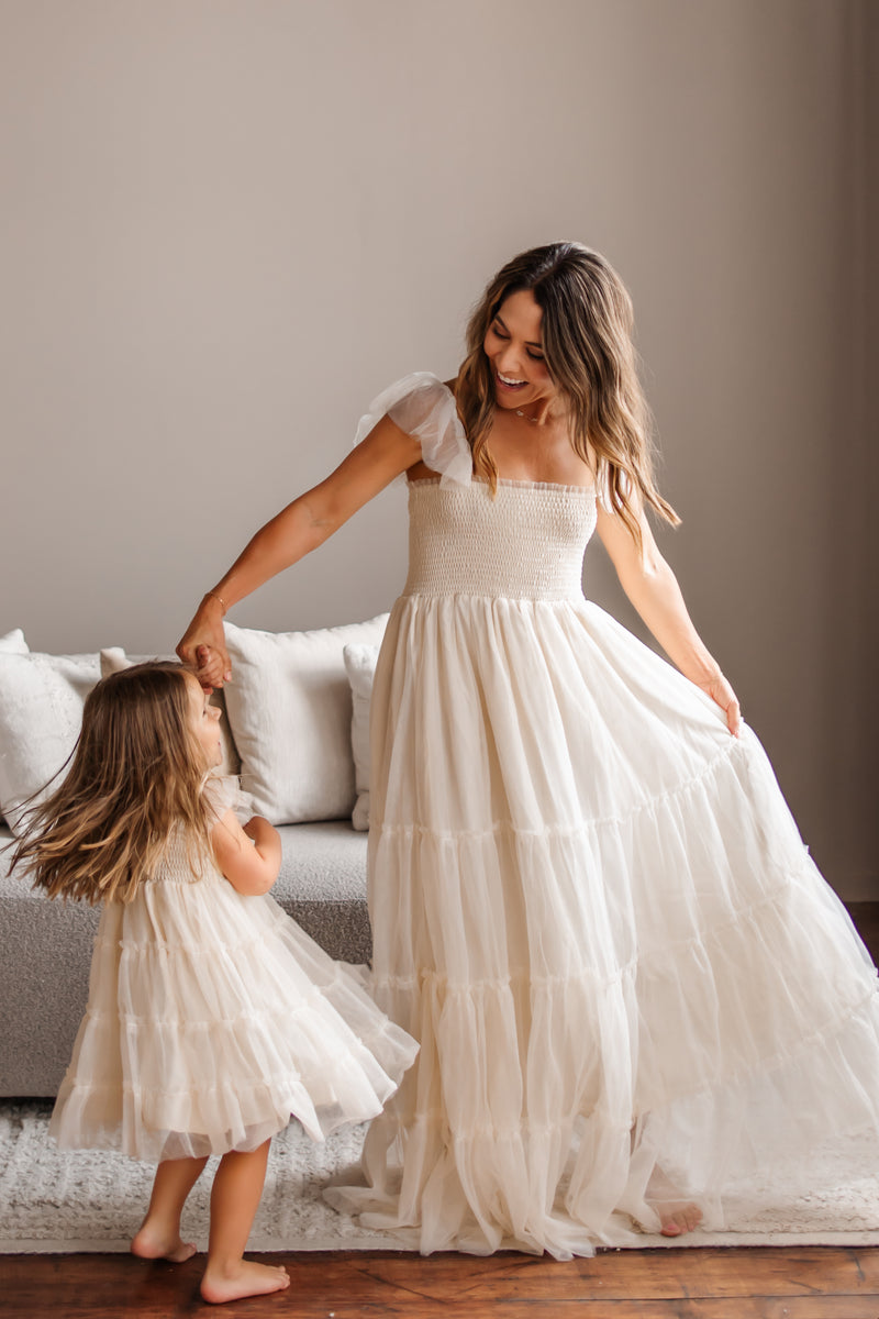 Pia Dress (antique ivory tulle)