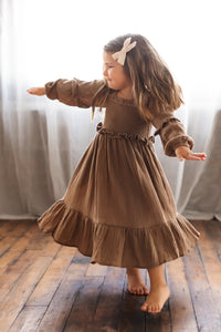 INDIE BLUE Dresses Pippa Dress (mocha muslin)