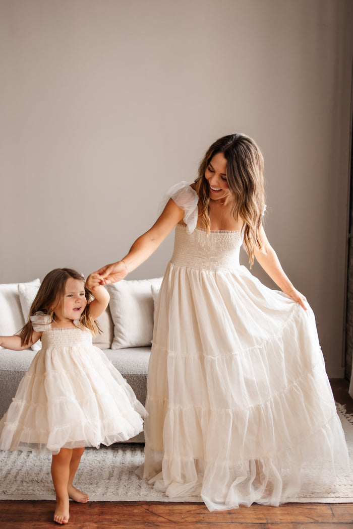 Pia Dress (antique ivory tulle)