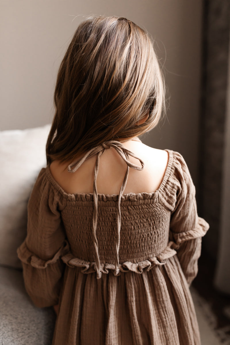 INDIE BLUE Dresses Pippa Dress (mocha muslin)