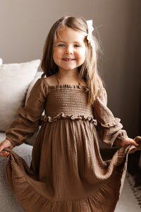 INDIE BLUE Dresses Pippa Dress (mocha muslin)