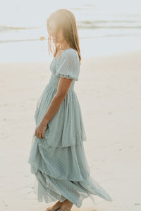 Women's Willa Maxi Dress (sage swiss dot)