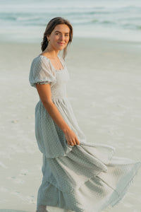 Women's Willa Maxi Dress (sage swiss dot)