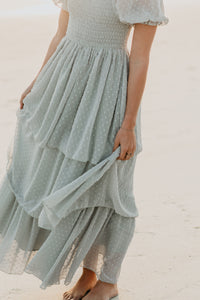 Women's Willa Maxi Dress (sage swiss dot)
