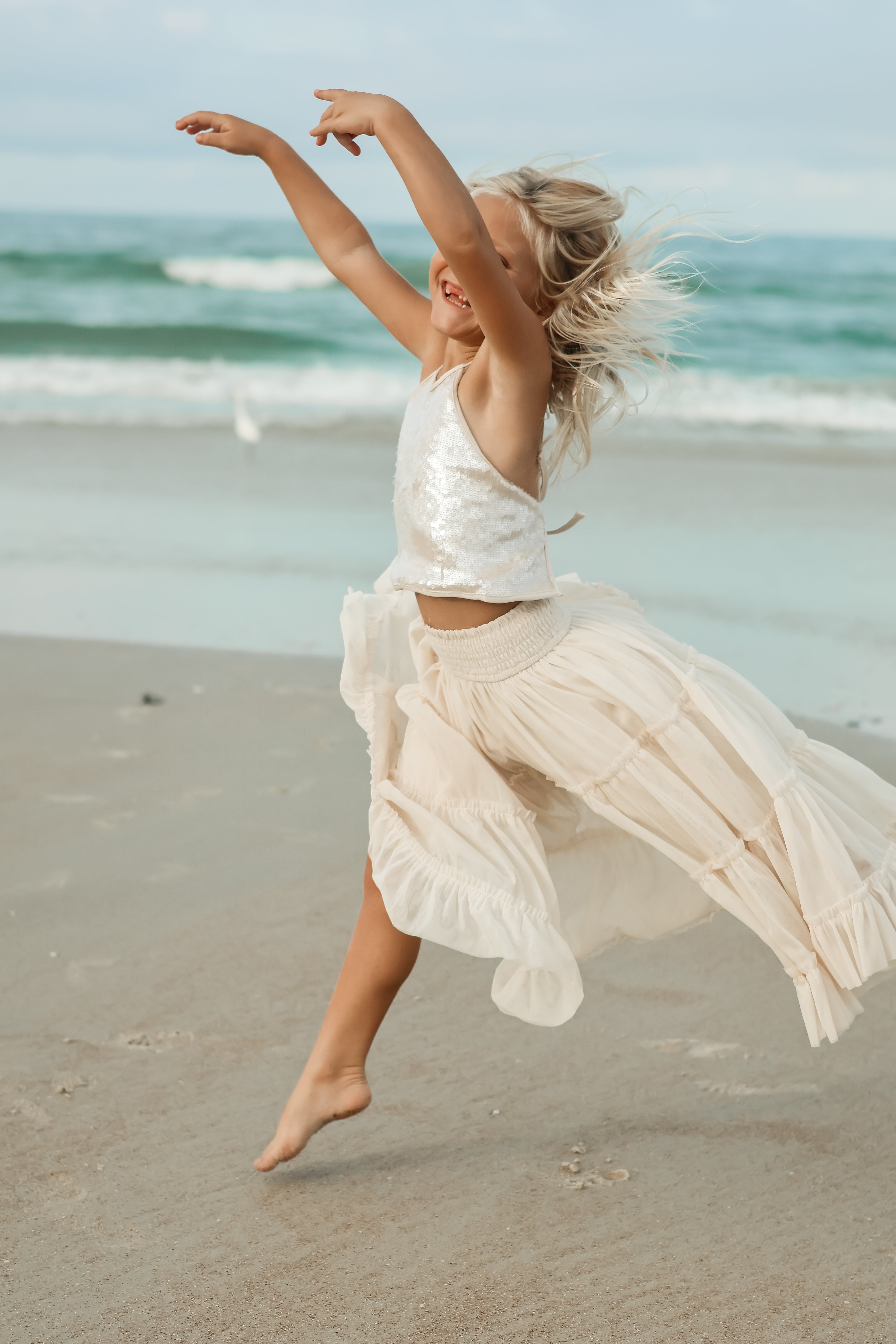 Lumignon original ♥ holiday tweed skirt Dalia Skirt, Malibu Light Blue Tweed
