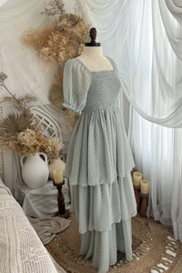 Women's Willa Maxi Dress (sage swiss dot)