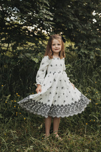 Mira Dress (embroidered diamond) FINAL SALE