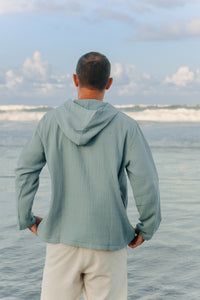 INDIE BLUE Mens Men's Knox Hoodie (soft teal muslin)