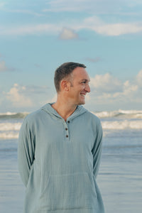 INDIE BLUE Mens Men's Knox Hoodie (soft teal muslin)