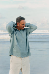INDIE BLUE Mens Men's Knox Hoodie (soft teal muslin)