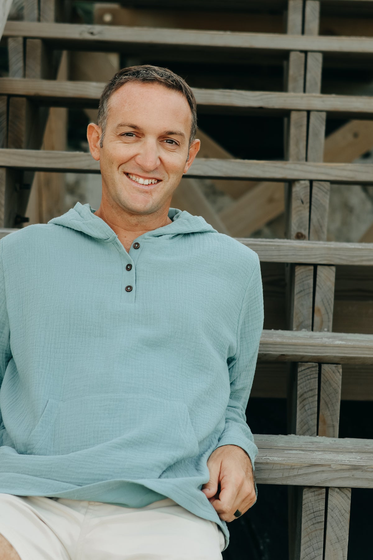 INDIE BLUE Mens Men's Knox Hoodie (soft teal muslin)
