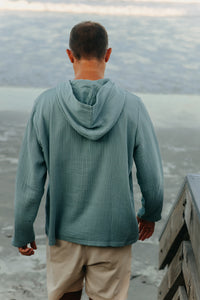 INDIE BLUE Mens Men's Knox Hoodie (soft teal muslin)