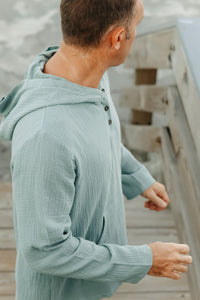 INDIE BLUE Mens Men's Knox Hoodie (soft teal muslin)