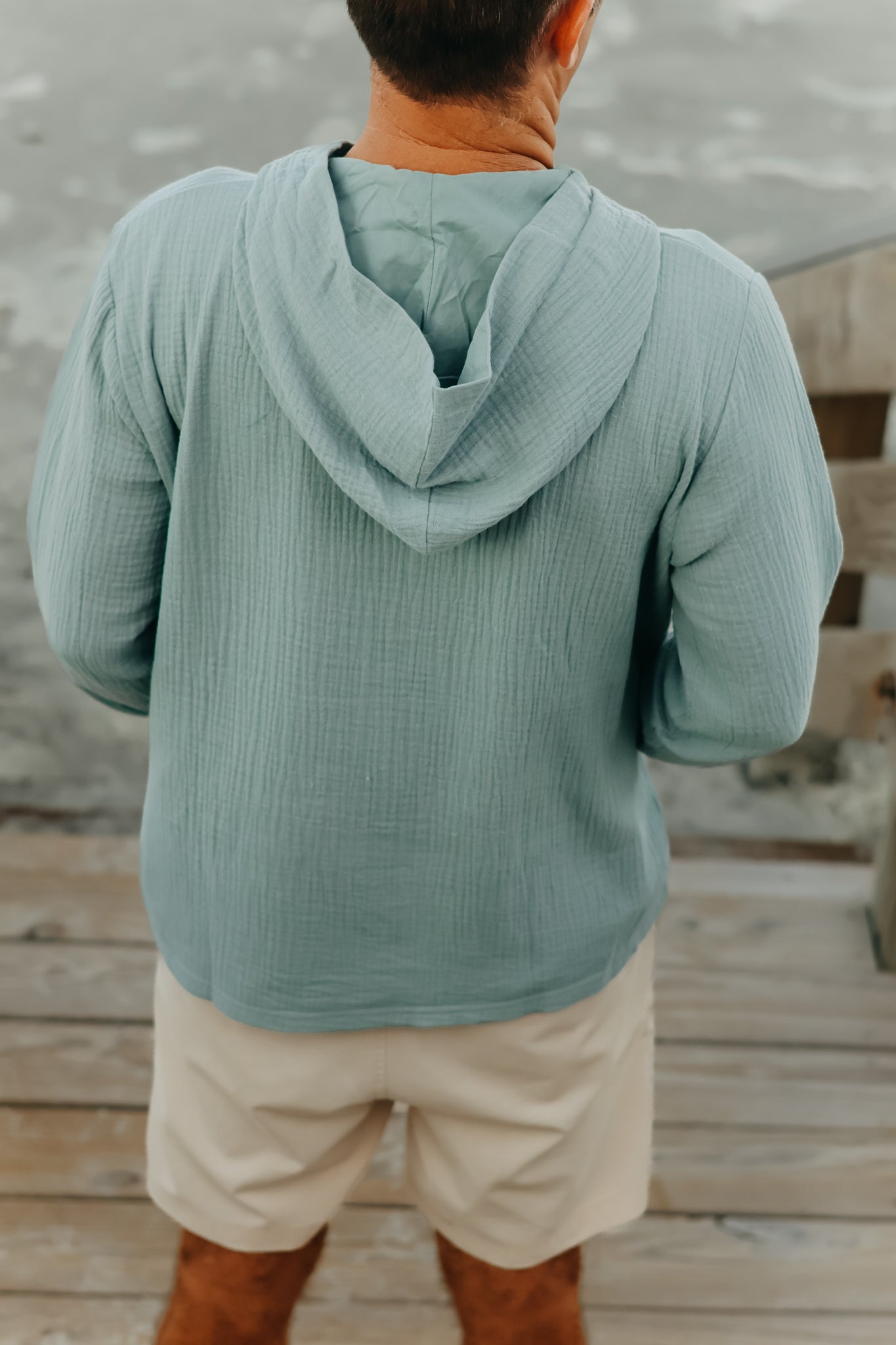 Men's Knox Hoodie (soft teal muslin) – INDIE BLUE