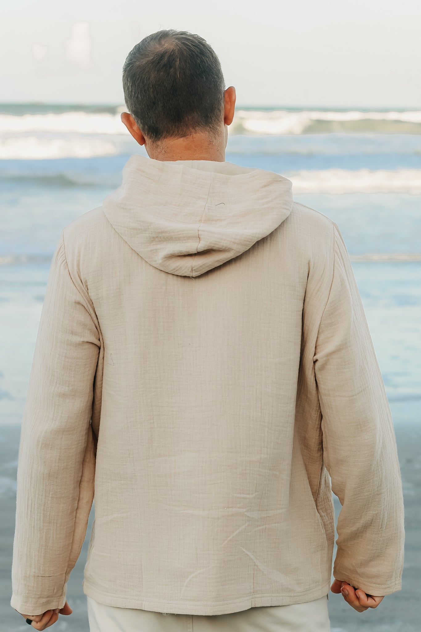 Men's Knox Hoodie (latte muslin) – INDIE BLUE