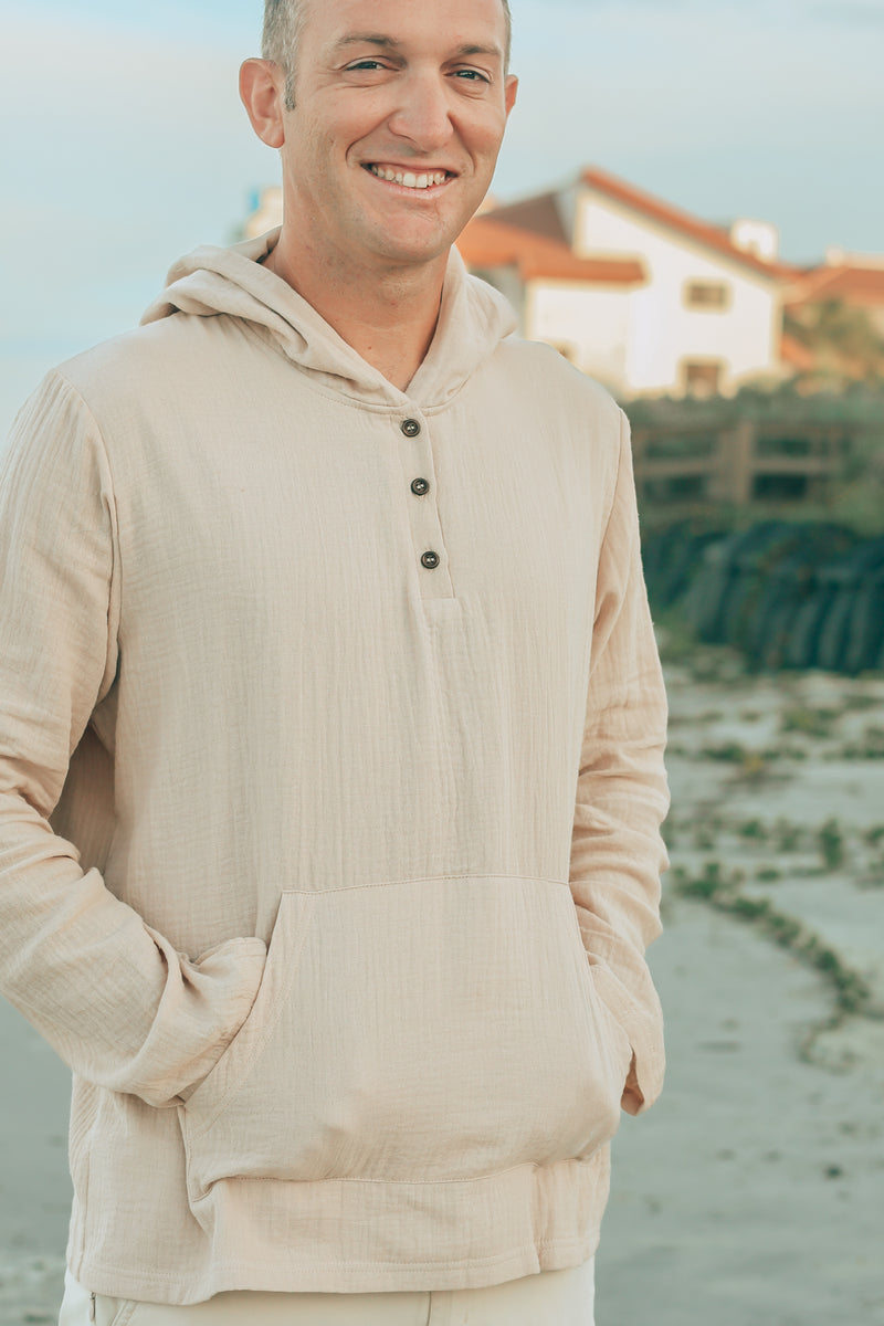 Men's Knox Hoodie (latte muslin)
