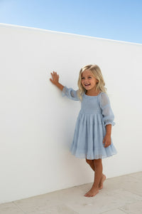 INDIE BLUE Dresses Karina Dress (blue chiffon)