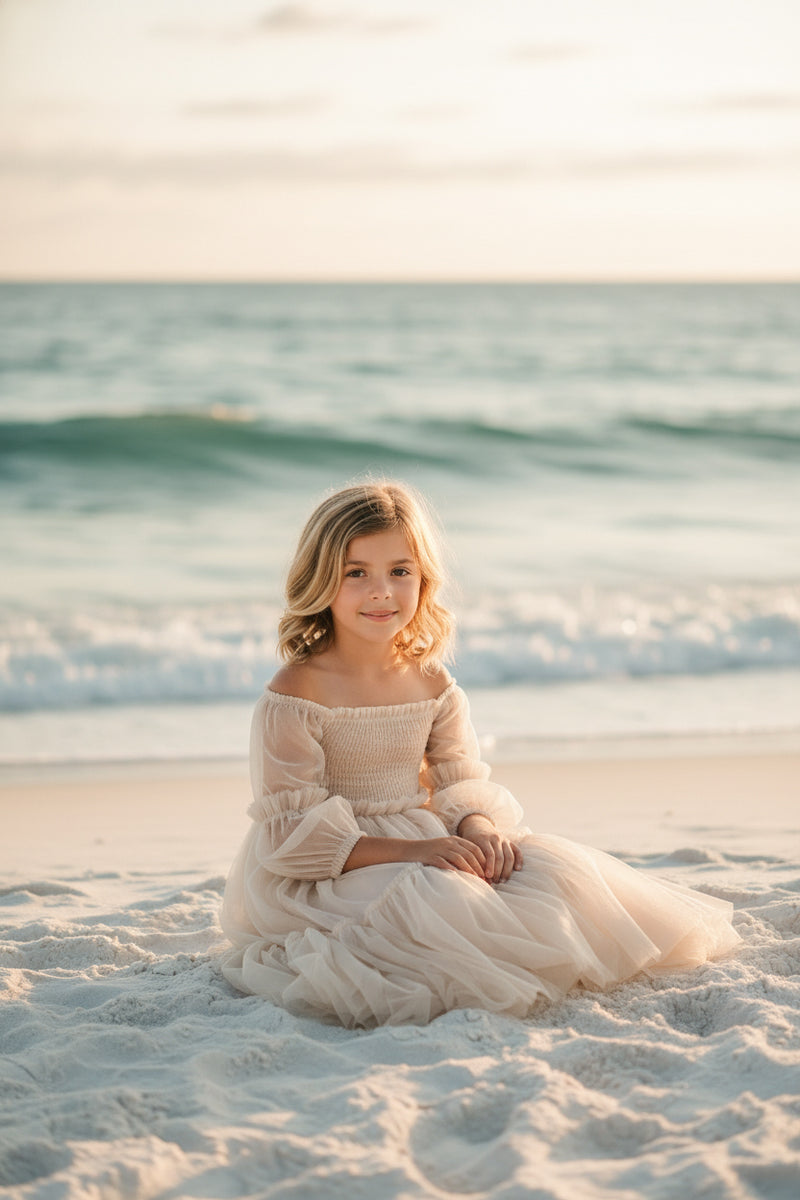 INDIE BLUE Dresses Pippa Maxi (natural tulle)