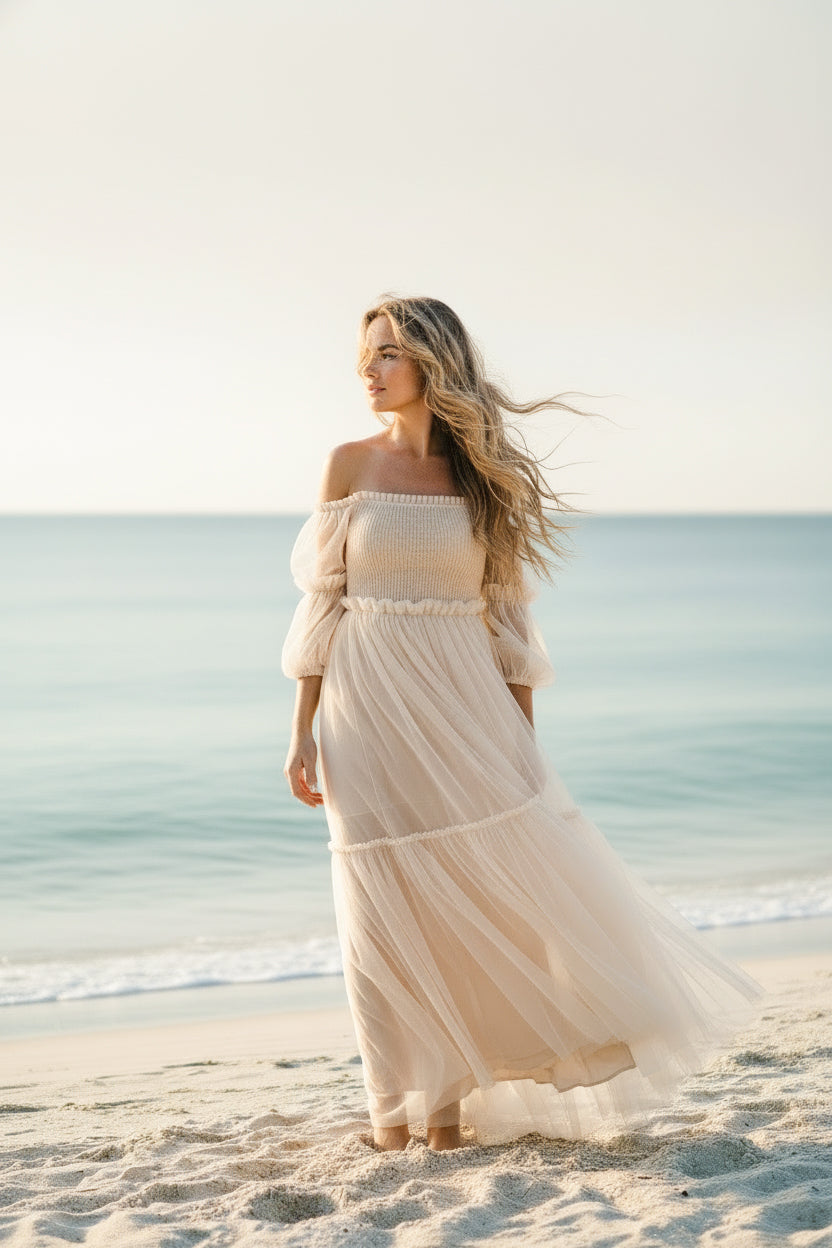 INDIE BLUE Women Women's Pippa Maxi (natural tulle)