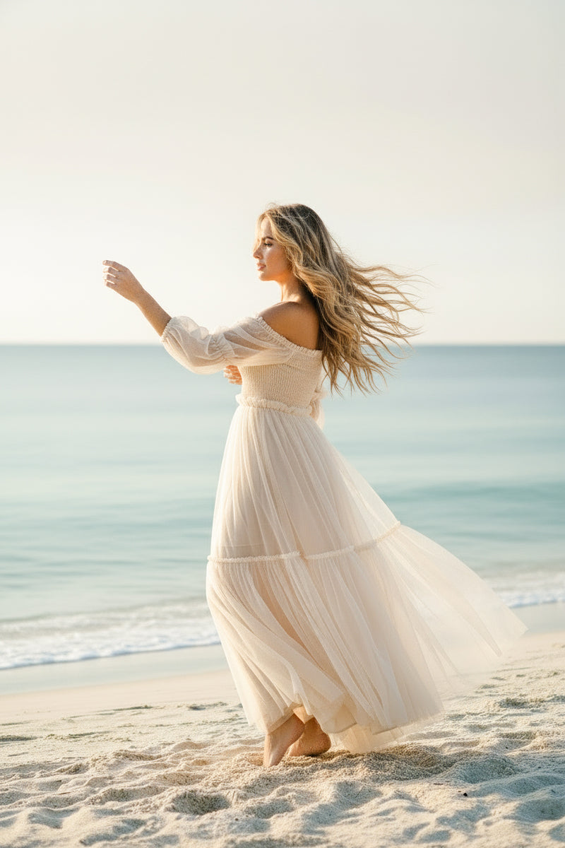 INDIE BLUE Women Women's Pippa Maxi (natural tulle)