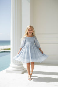 INDIE BLUE Dresses Karina Dress (blue chiffon)