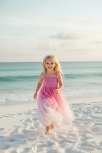 INDIE BLUE Dresses Isa Maxi (pink ombre tulle)