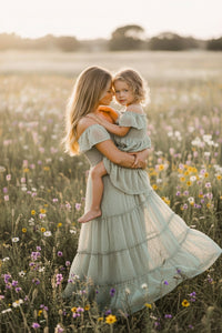 INDIE BLUE Women Women's Marabella Dress (sage swiss dot)