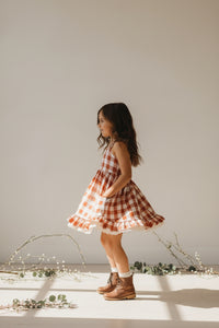 INDIE BLUE Dresses Tilly Pocket Dress (checkered spice)