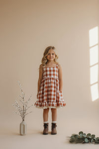 INDIE BLUE Dresses Tilly Pocket Dress (checkered spice)