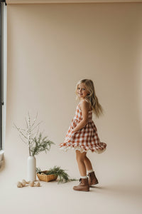 INDIE BLUE Dresses Tilly Pocket Dress (checkered spice)