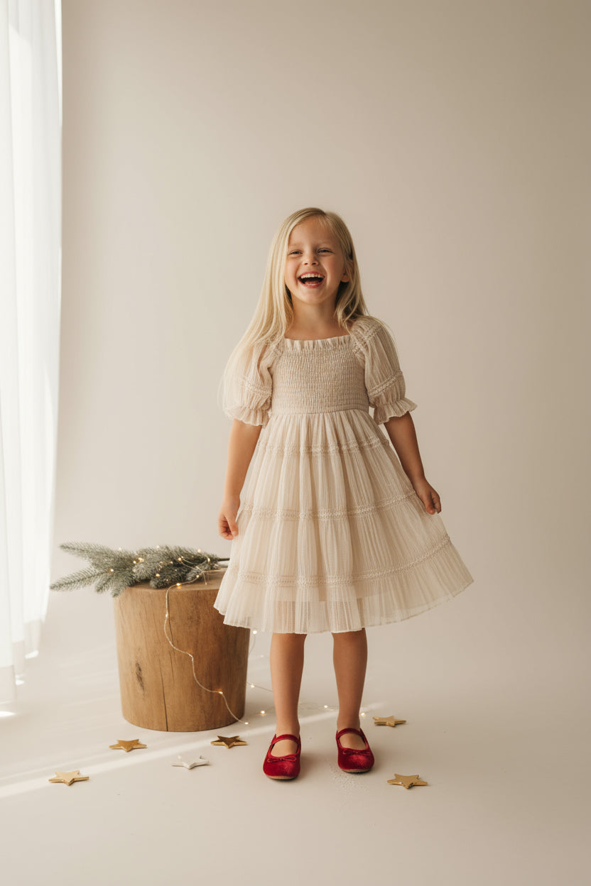 INDIE BLUE Dresses Karina Dress (natural chiffon)