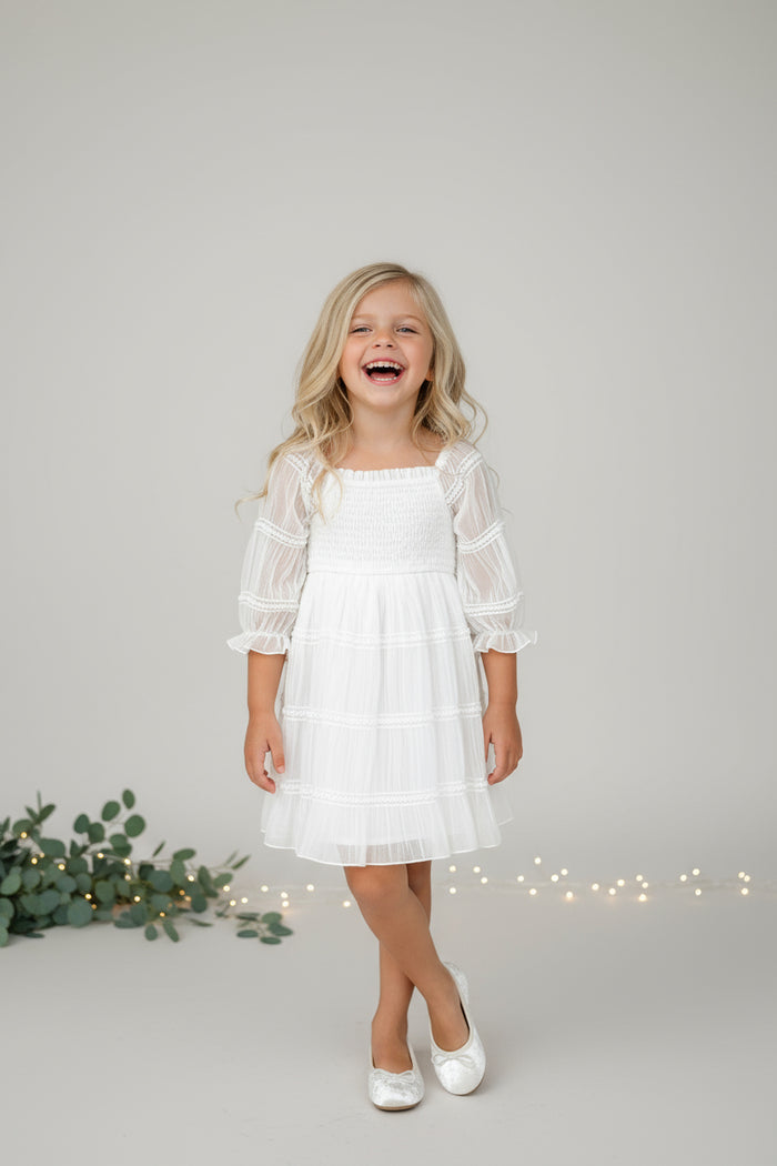 INDIE BLUE Dresses Karina Dress (white chiffon)