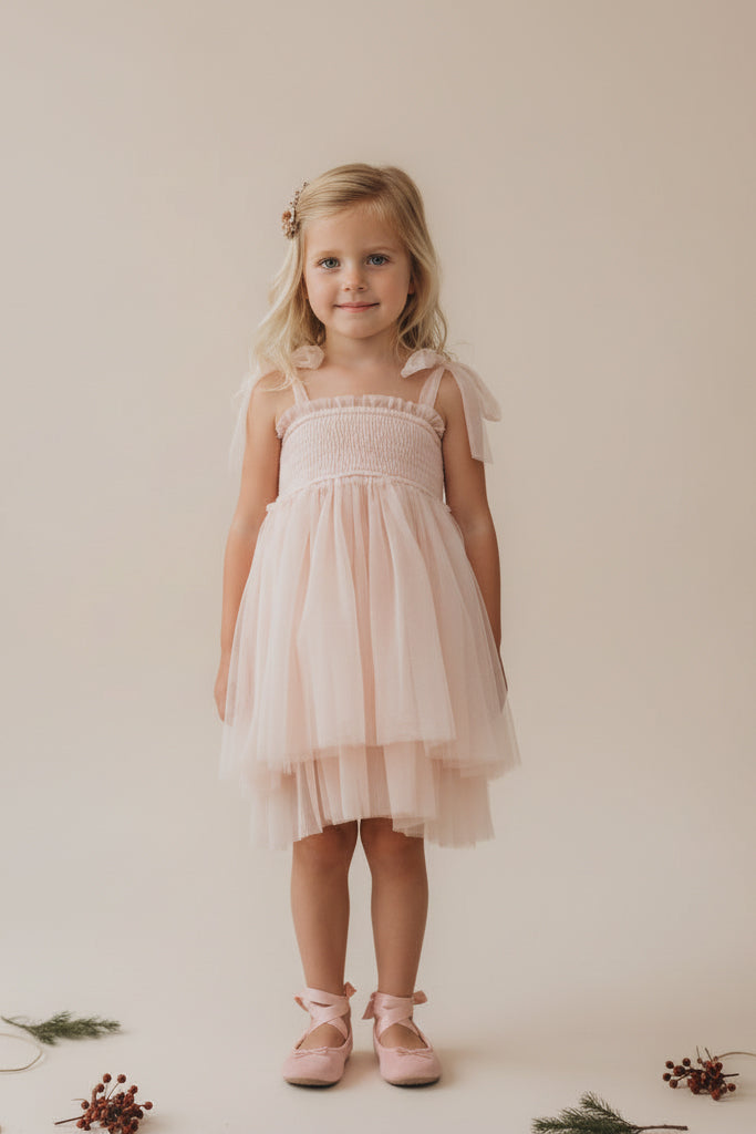 INDIE BLUE Dresses Isa Dress (blush tulle)
