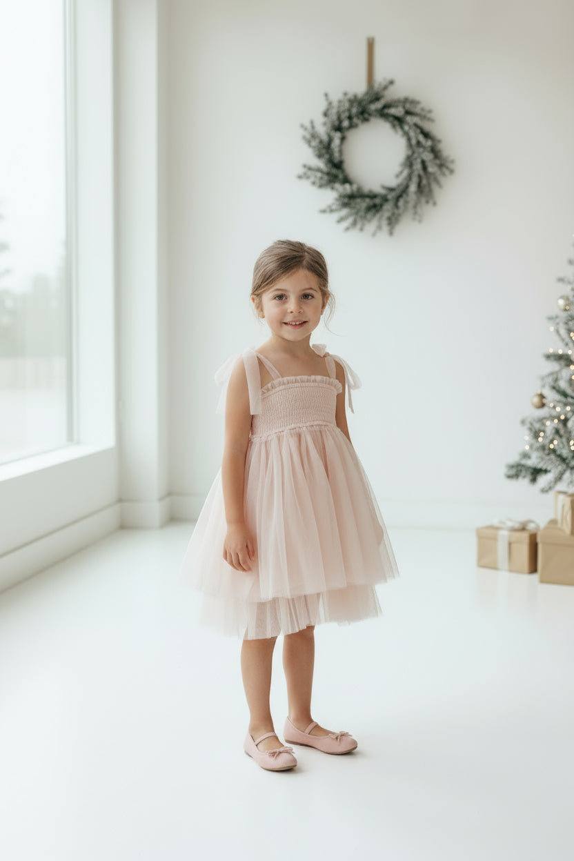 INDIE BLUE Dresses Isa Dress (blush tulle)