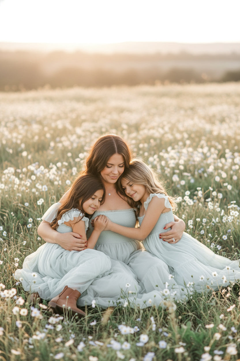 INDIE BLUE Dresses Marabella Dress (mint tulle)