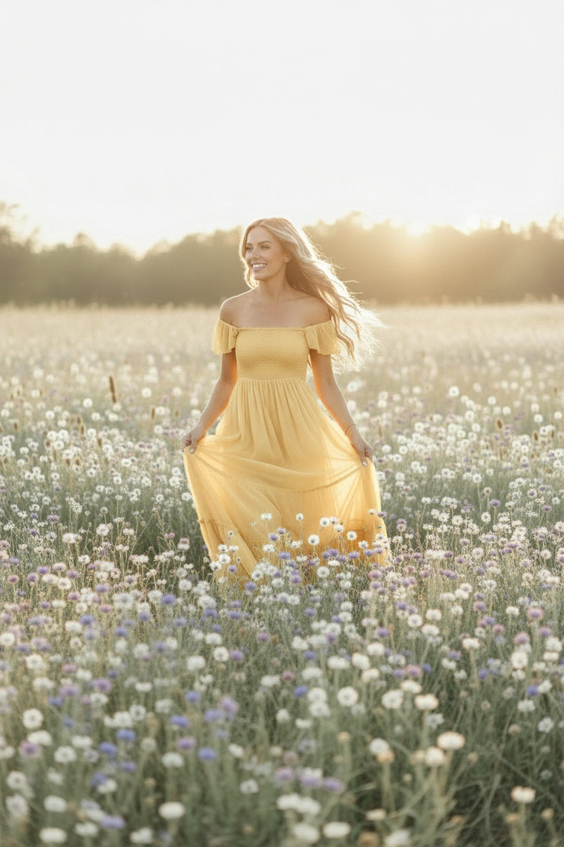 INDIE BLUE Women Women's Marabella Dress (saffron tulle)