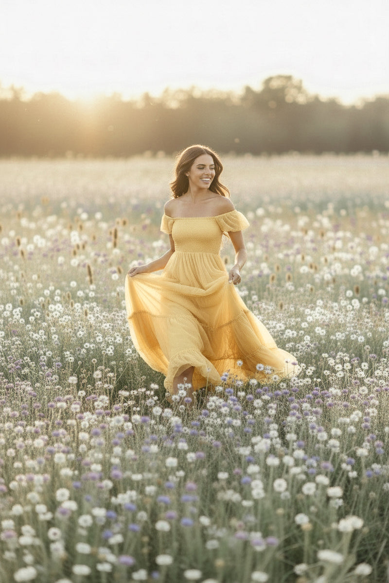 INDIE BLUE Women Women's Marabella Dress (saffron tulle)