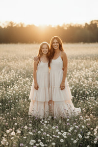 INDIE BLUE Dresses Wendy Dress (natural swiss dot)