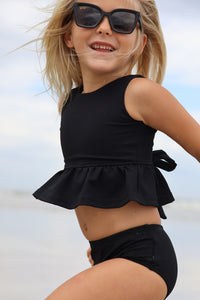 Flutter Tankini Set (midnight ribbed)